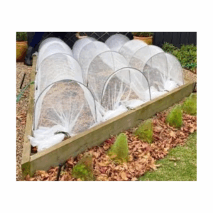 Dual Grow Tunnel Insect Exclusion Netting / Hot House (3.0mtr long x 60cm wide, 4 Hoops)