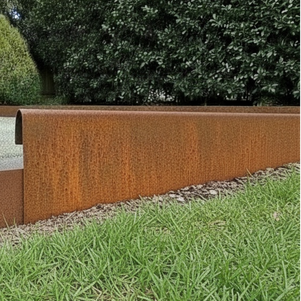 Safe Guide Folded Top Cor-Ten Landscape Edge